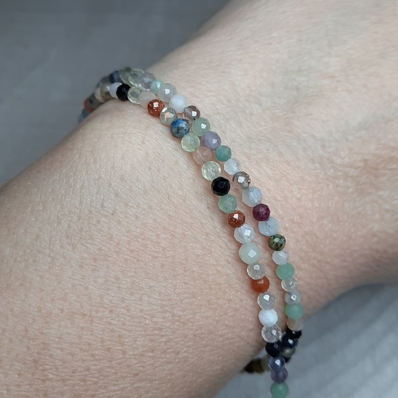 3mm Faceted Multi Gem Stone 15in Strand #4 - Picture 4 of 4